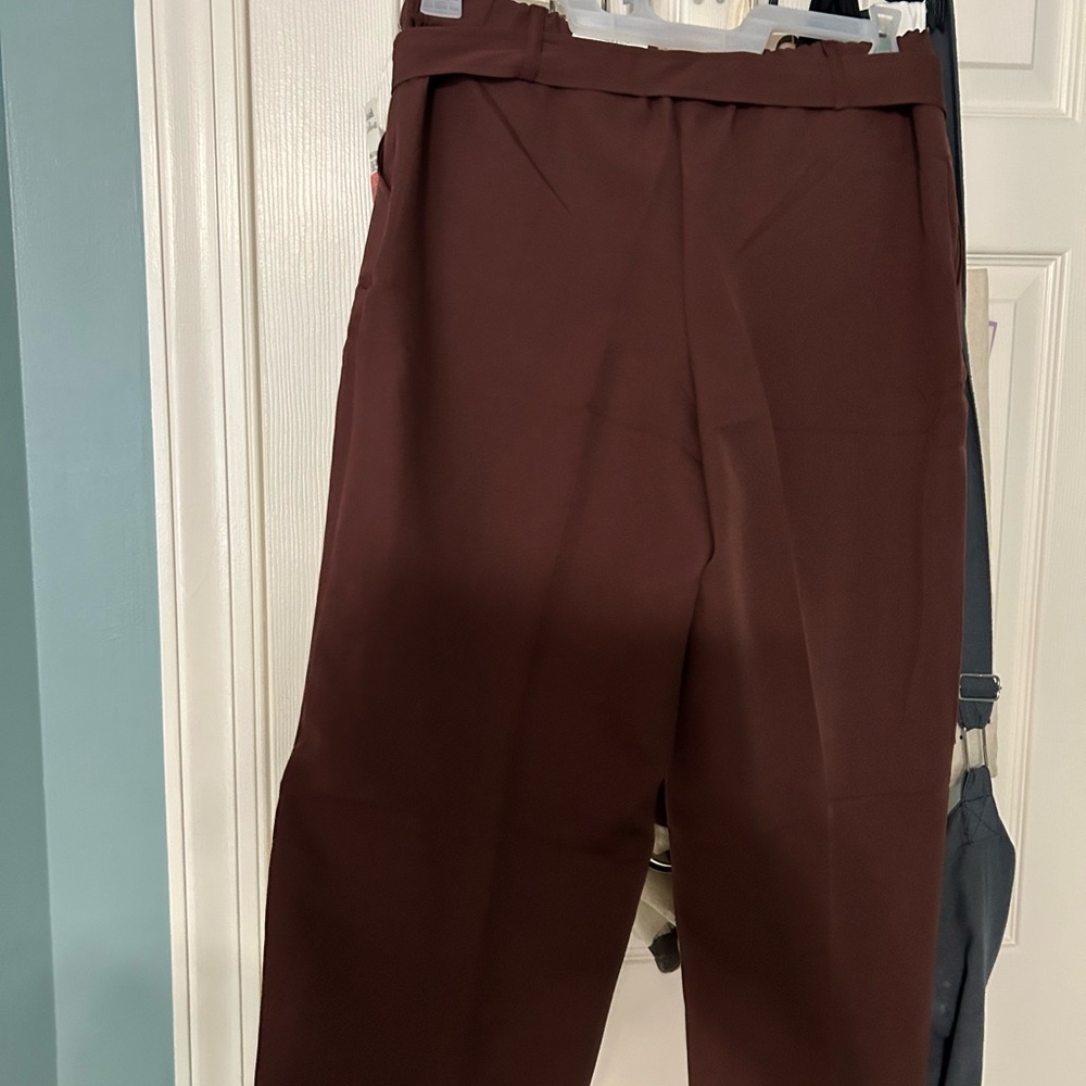 Brown Slacks with adjustable waistband